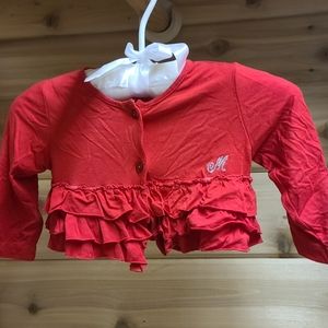 Monnalisa Bebè red cardigan